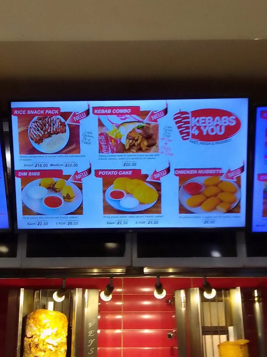 Menu, Kebabs 4 You