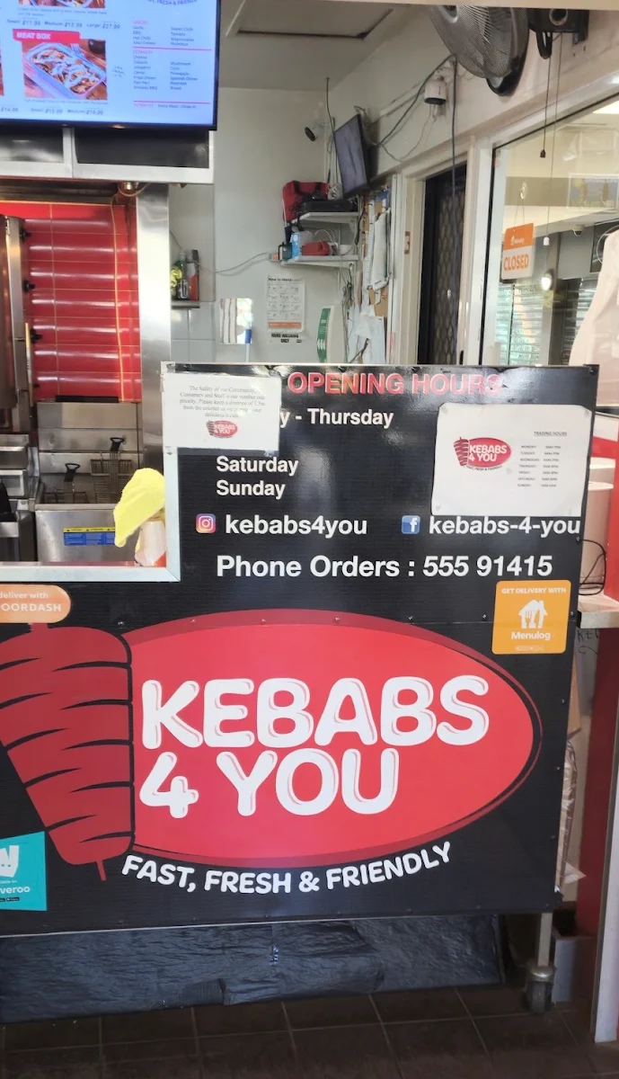 Menu, Kebabs 4 You