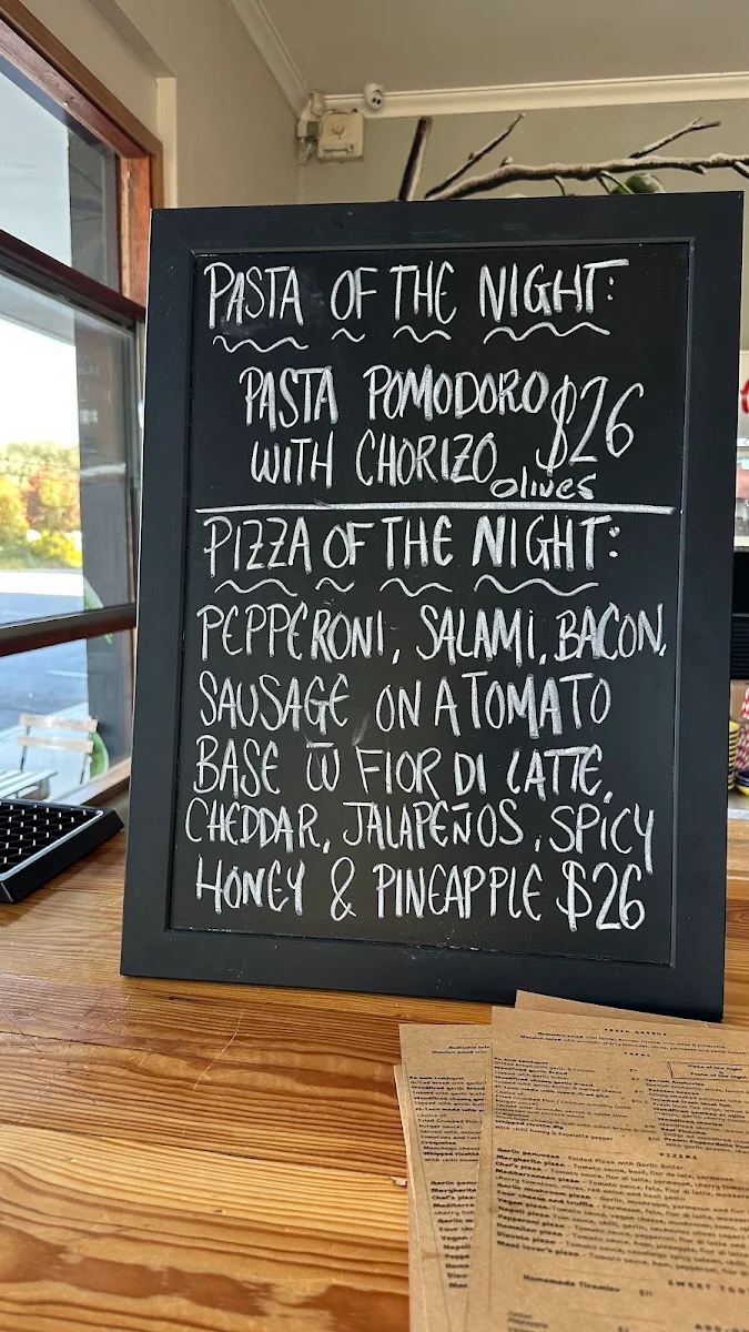Menu, Kerry Street Pear Tree Cafe and Pizzeria