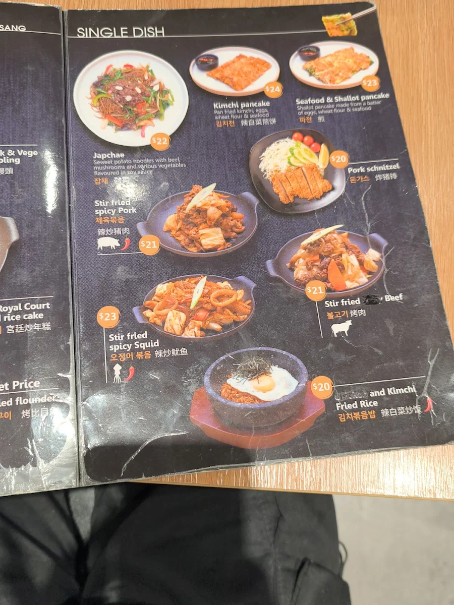 Menu, Ban Sang