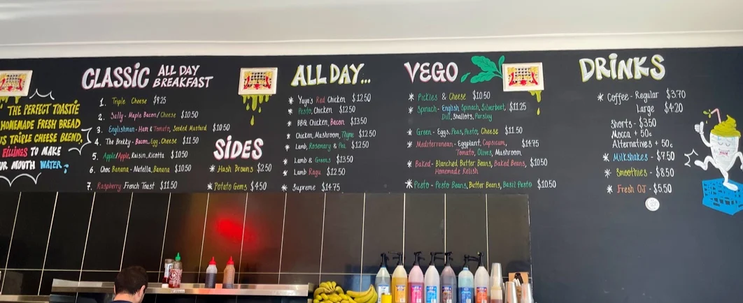 Menu, Toastettes