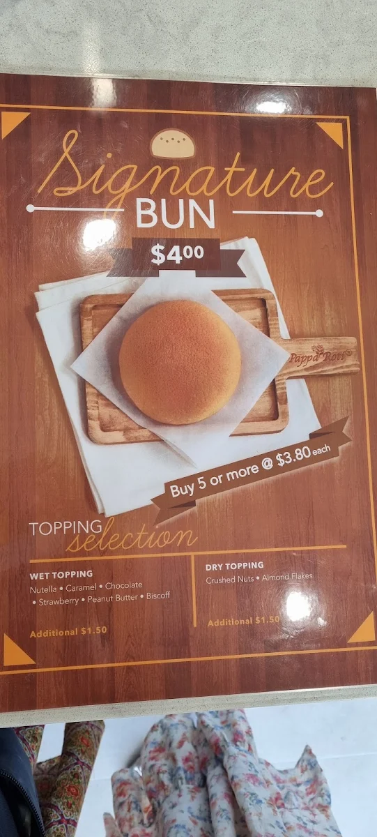 Menu, Papparoti Calamvale