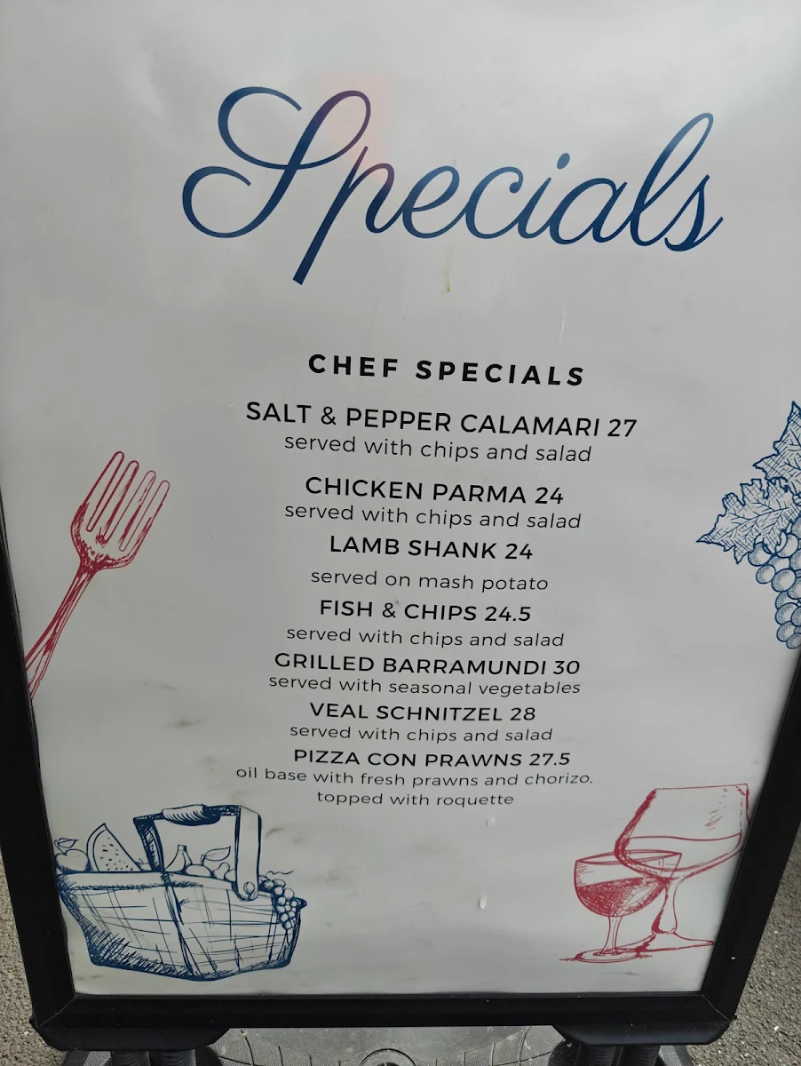Menu, Monzarella Italian Restaurant