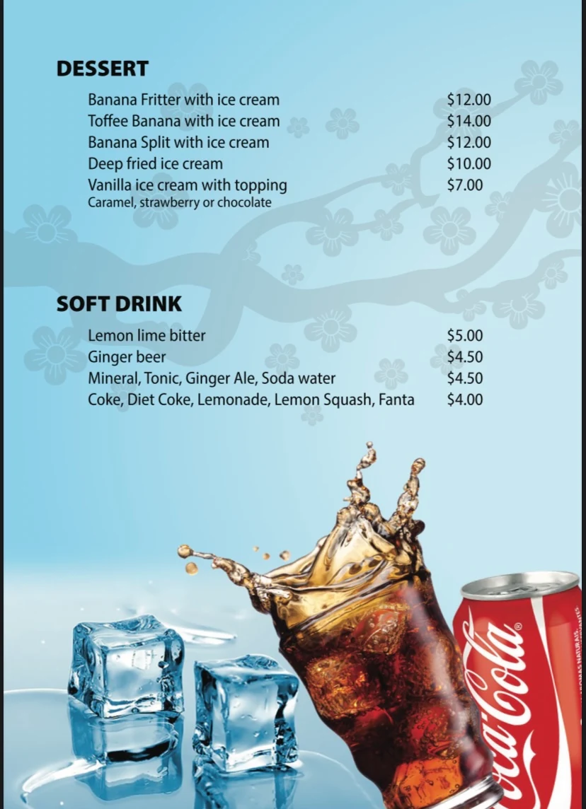 Menu, Golden Sun Chinese & Vietnamese Restaurant Capalaba