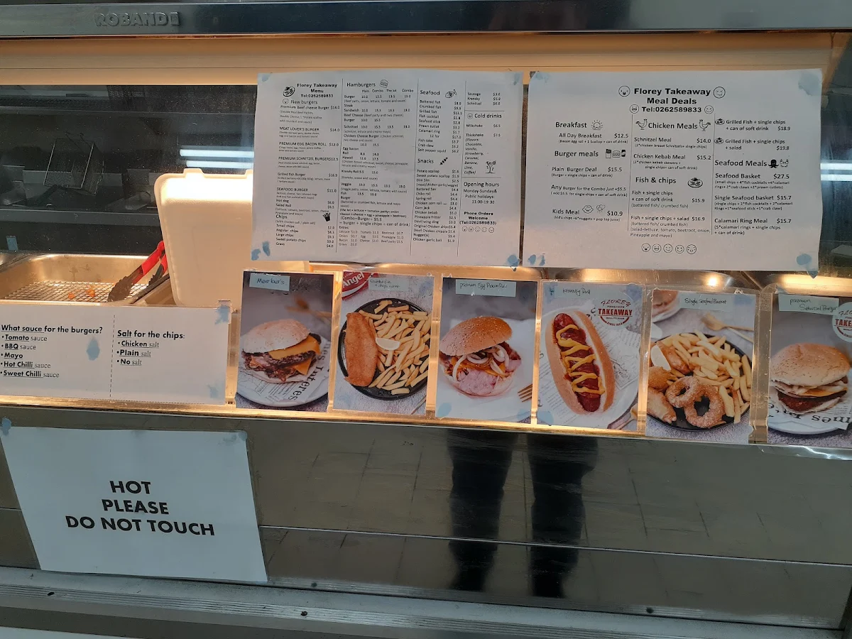 Menu, Florey Take Away