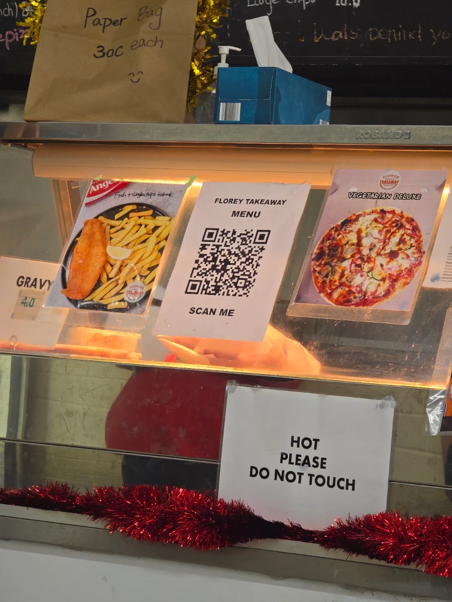 Menu, Florey Take Away