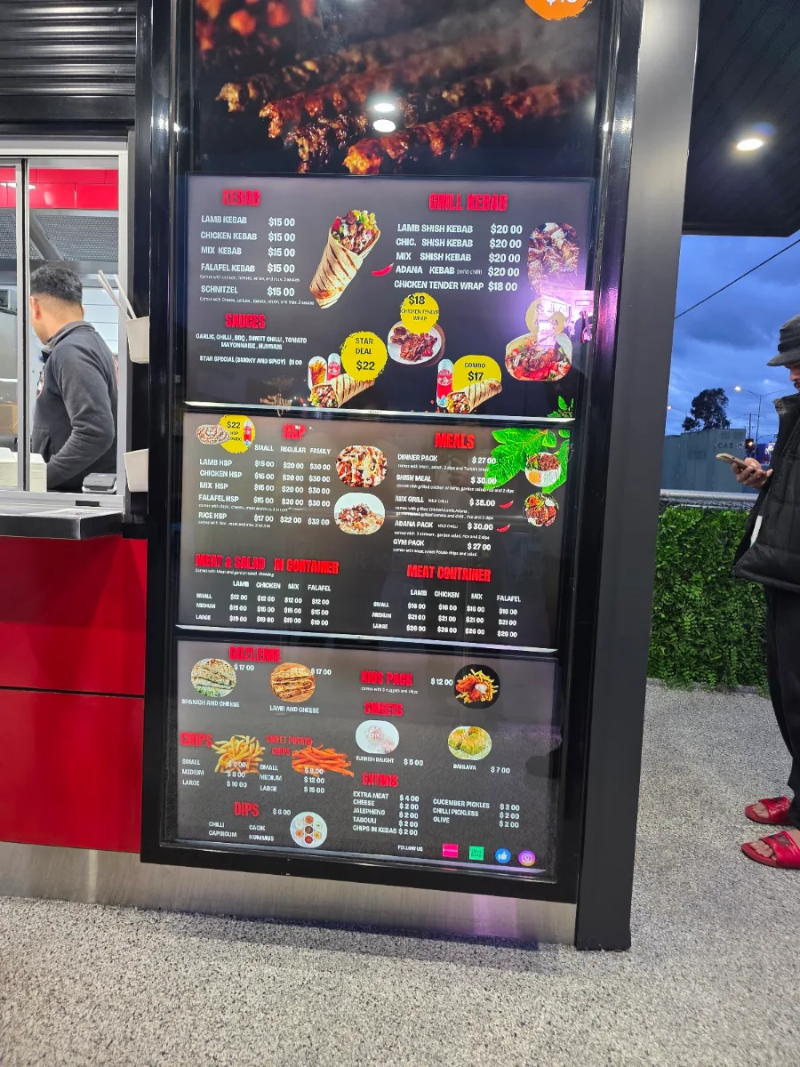 Menu, Star Kebabs