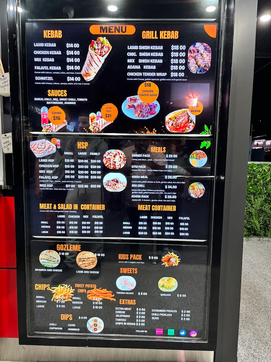Menu, Star Kebabs