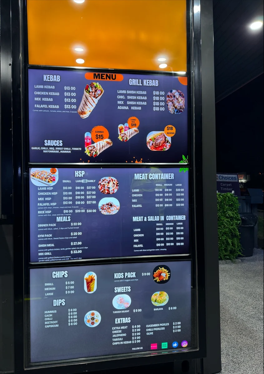 Menu, Star Kebabs