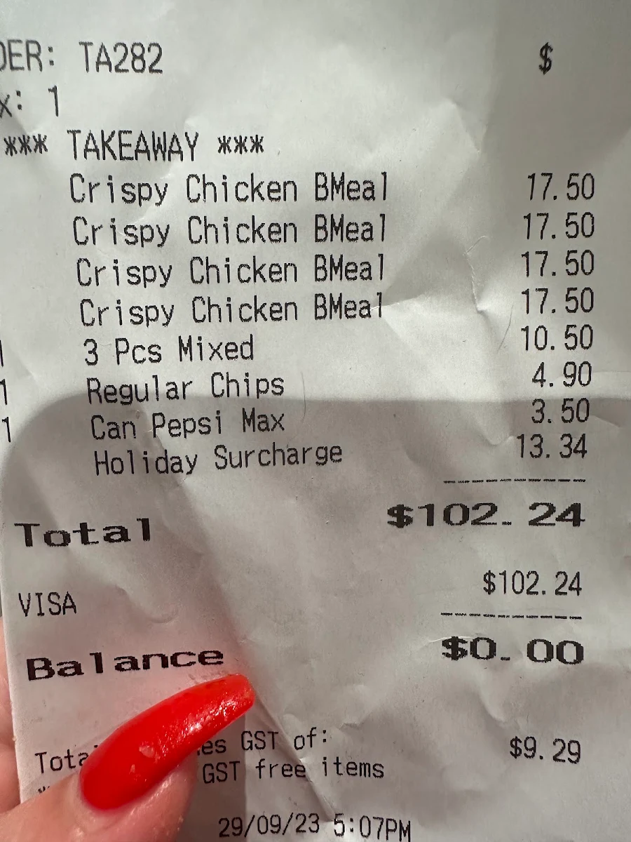 Menu, El Jannah Chicken Mitcham