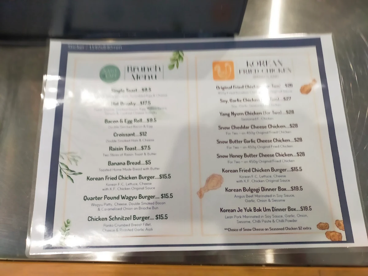 Menu, Korean Fried Chicken @ Maitland