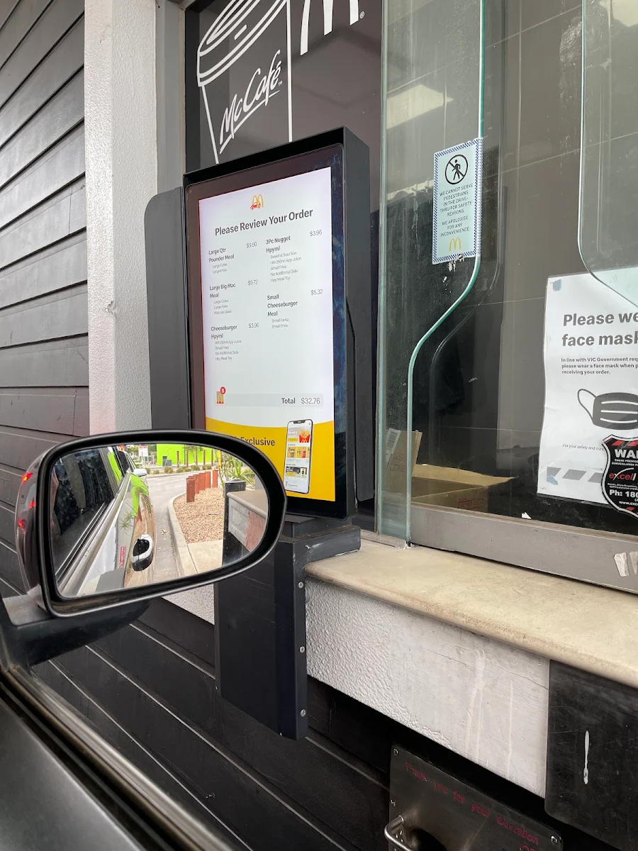 Menu, McDonald's Point Cook