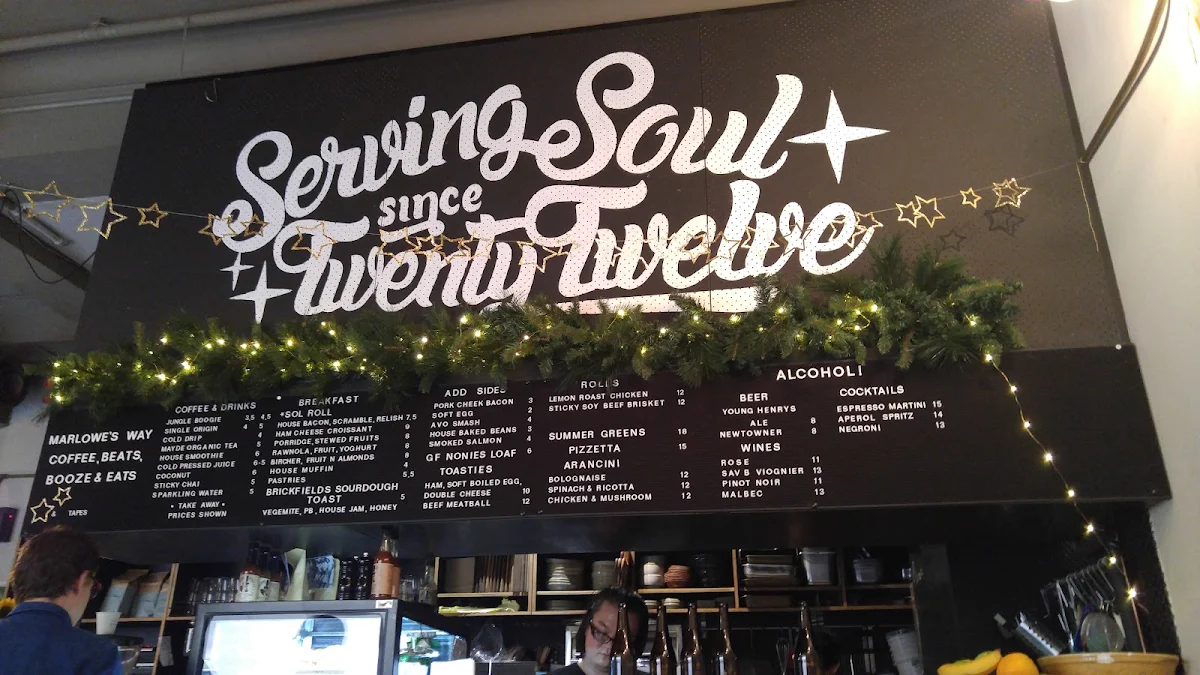 Menu, Marlowe's Way
