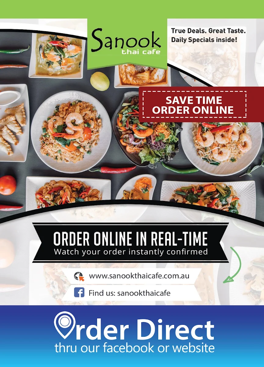 Menu, Sanook Thai Cuisine