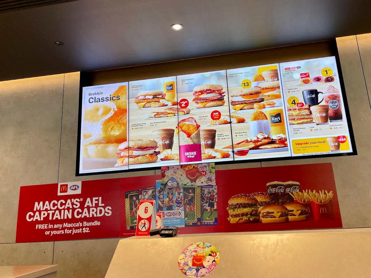 Menu, McDonald's Sandown