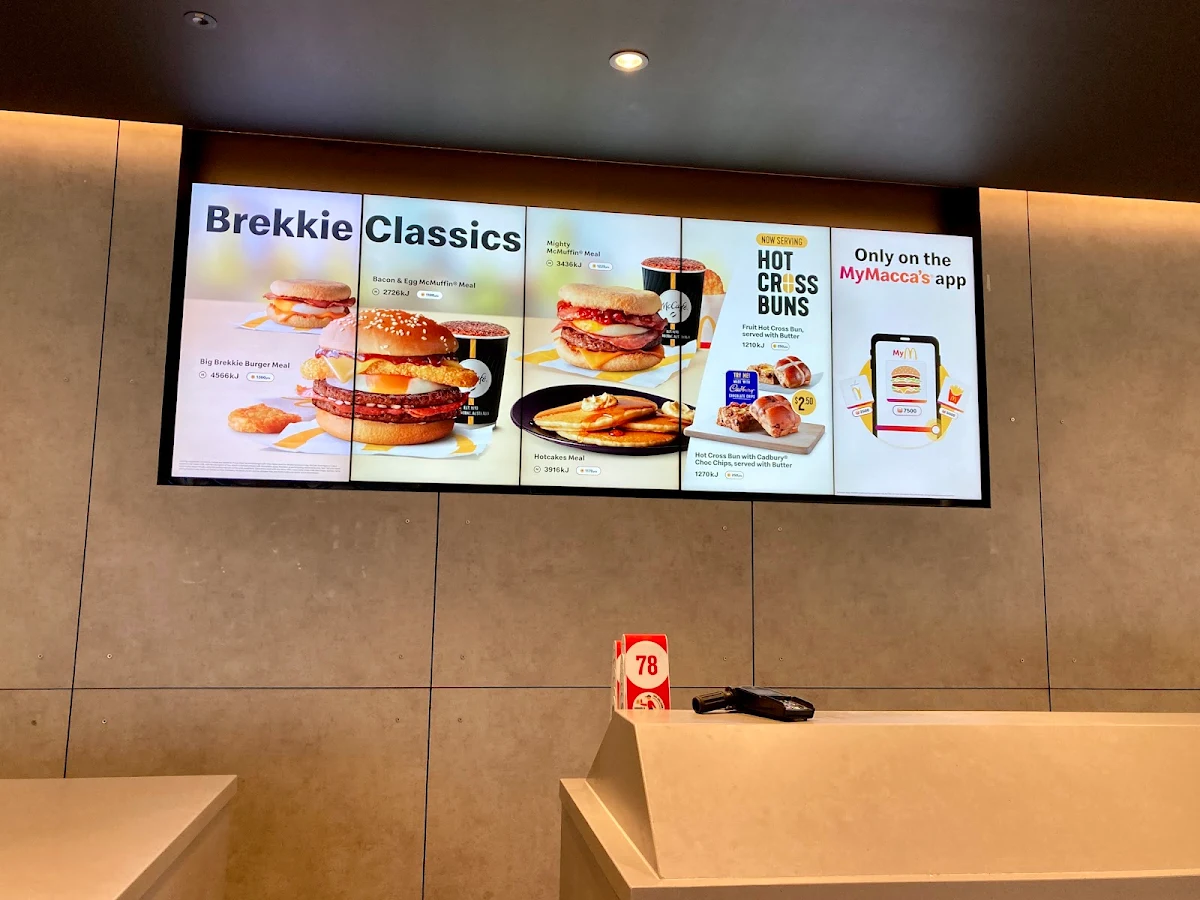 Menu, McDonald's Sandown