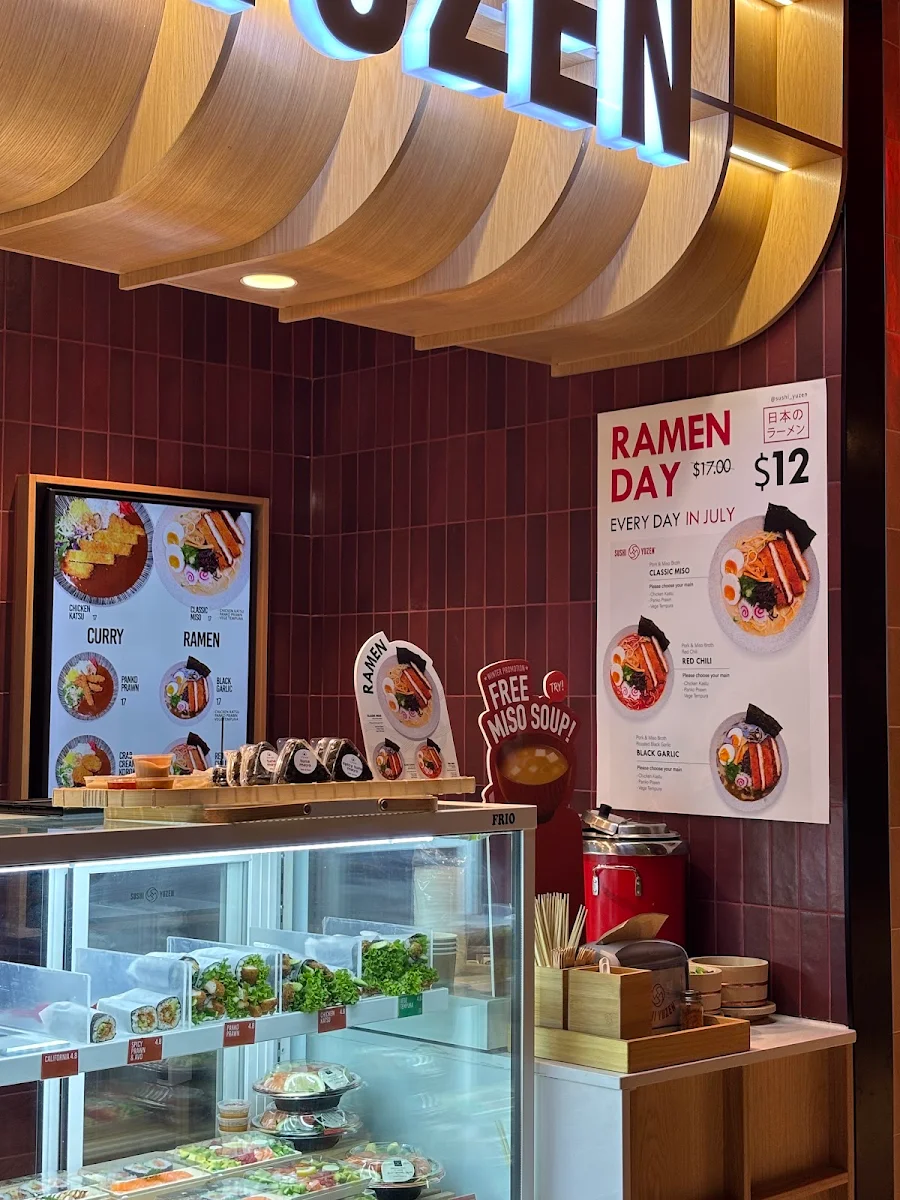 Menu, SUSHI YUZEN NORTHPOINT