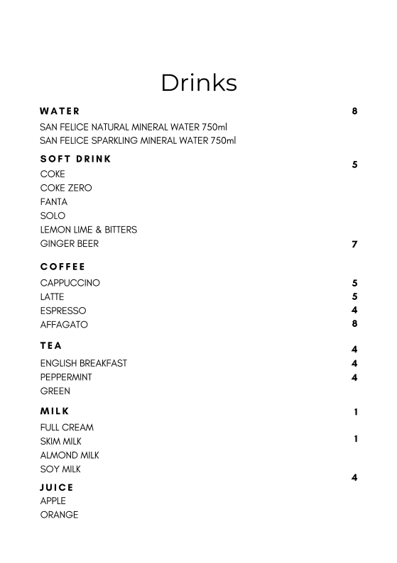 Menu, Cucina 91 - Italian Kitchen