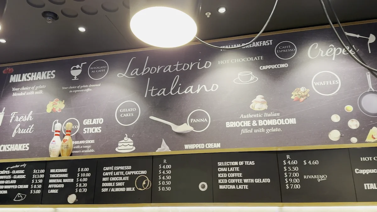 Menu, Rivareno Gelato Barangaroo