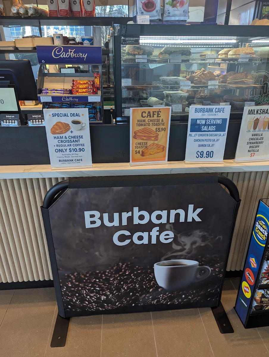 Menu, Burbank cafe
