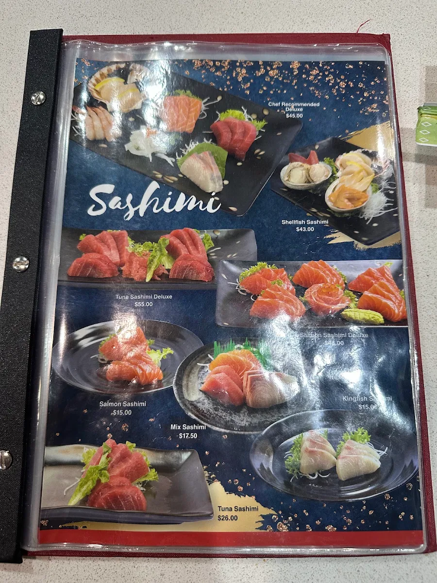 Menu, Sushi Kaido