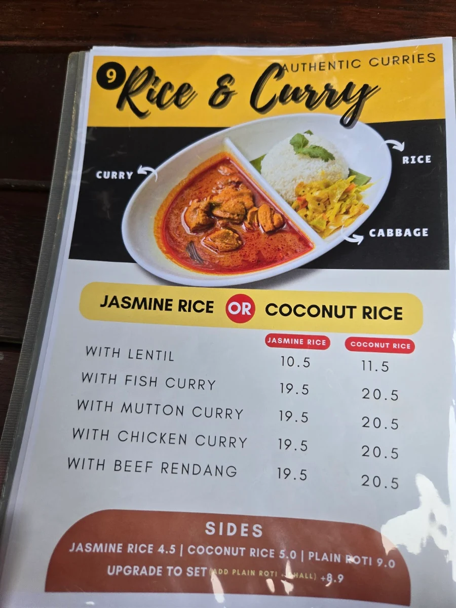 Menu, Roti Bar Little Collins St