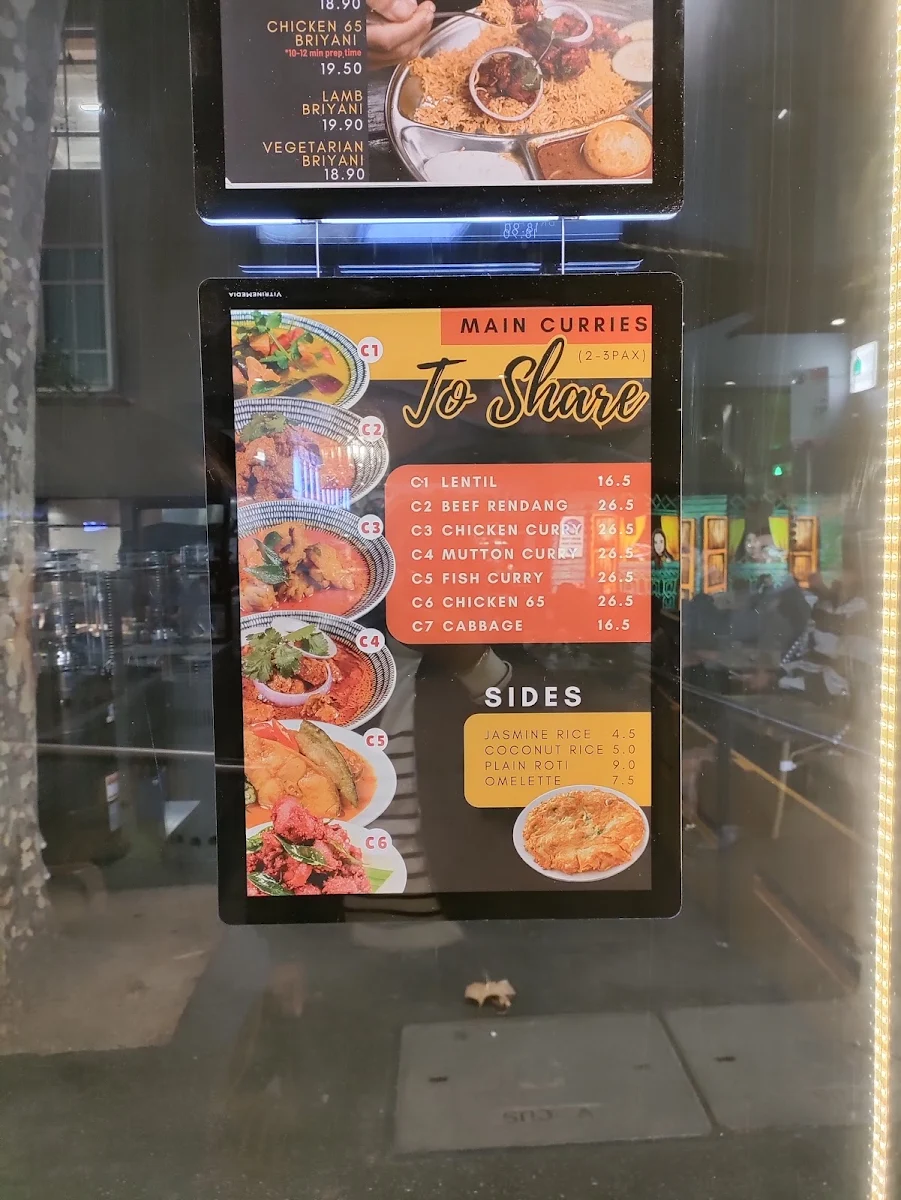 Menu, Roti Bar Little Collins St
