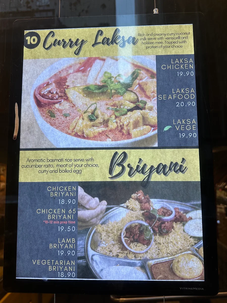 Menu, Roti Bar Little Collins St