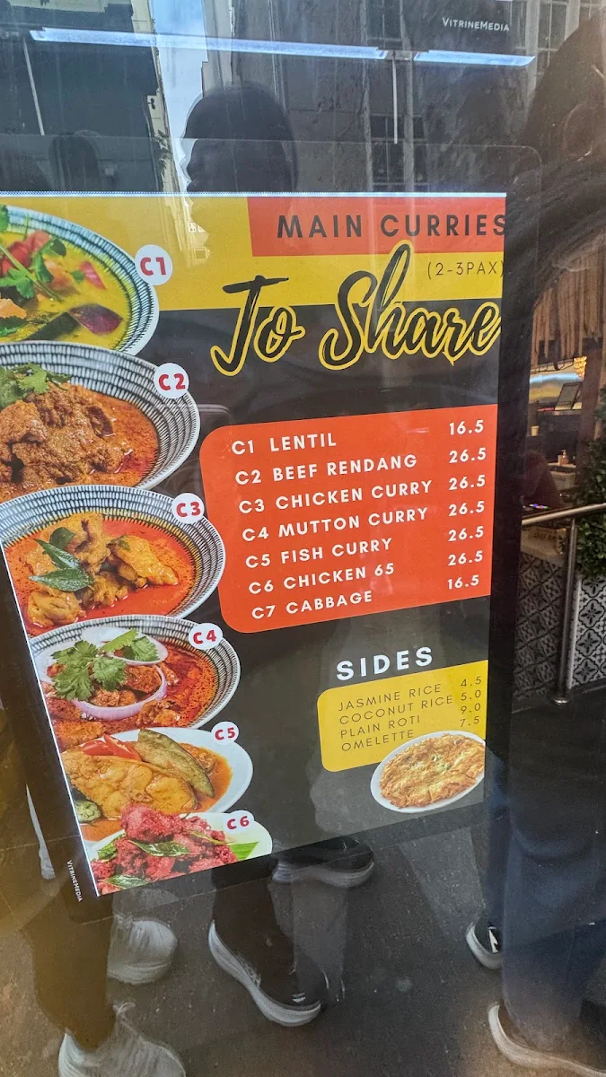 Menu, Roti Bar Little Collins St
