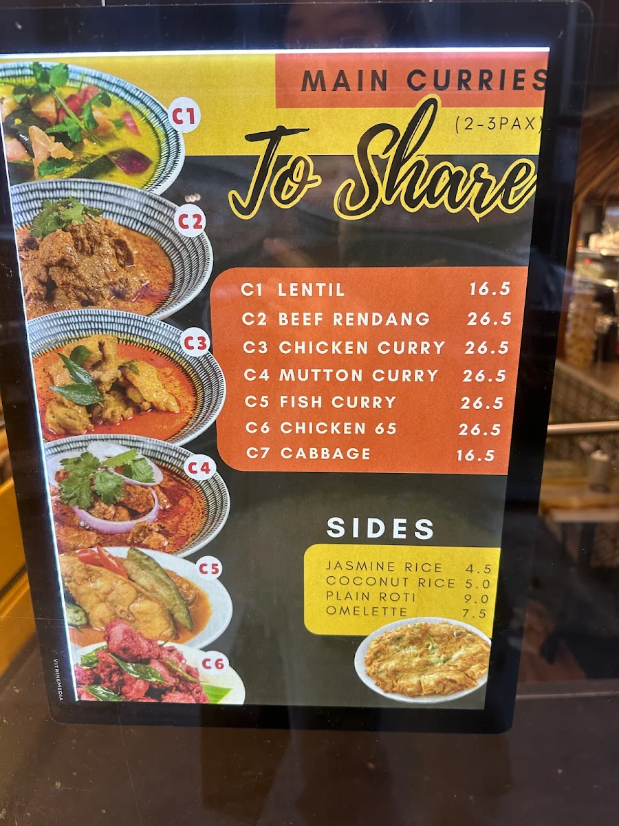 Menu, Roti Bar Little Collins St