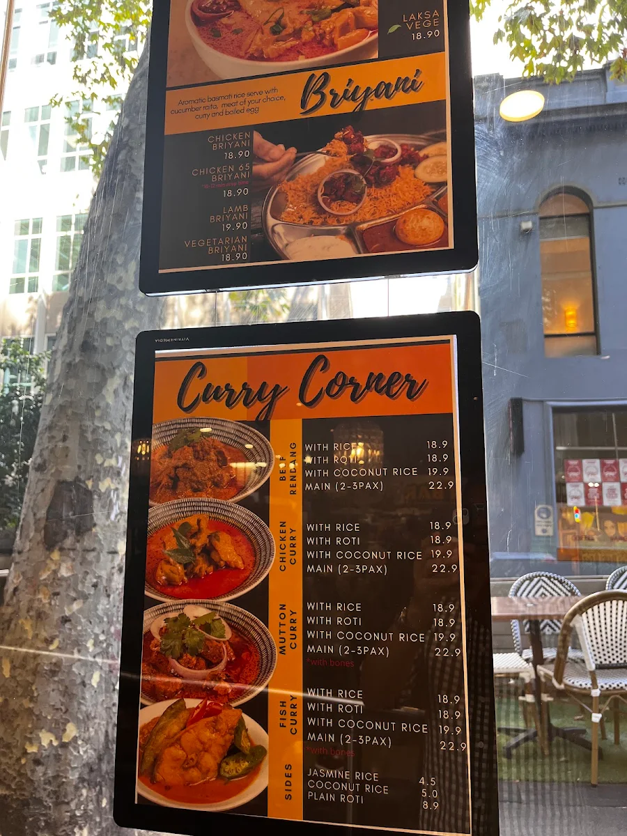 Menu, Roti Bar Little Collins St