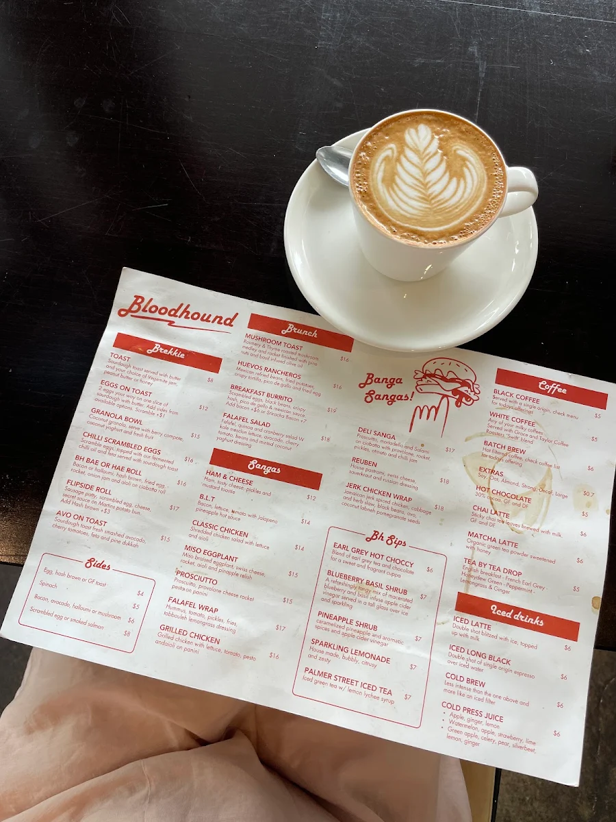 Menu, Bloodhound Espresso