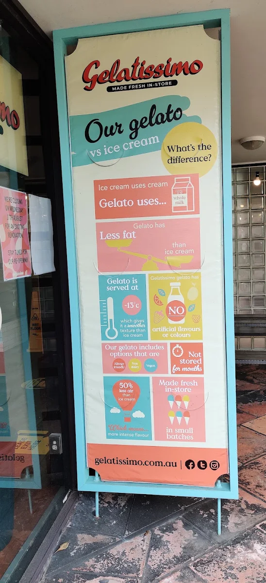 Menu, Gelatissimo Watsons Bay