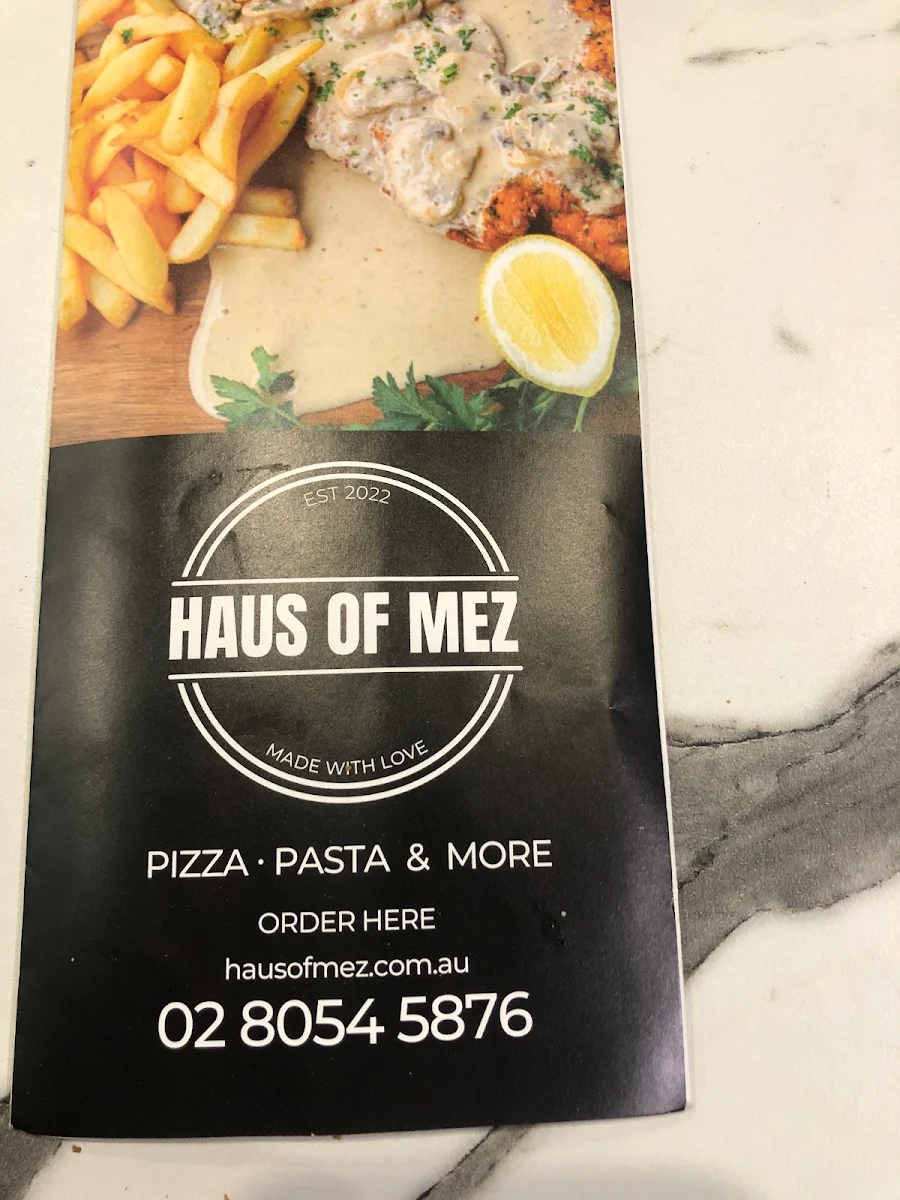 Menu, Haus of Mez