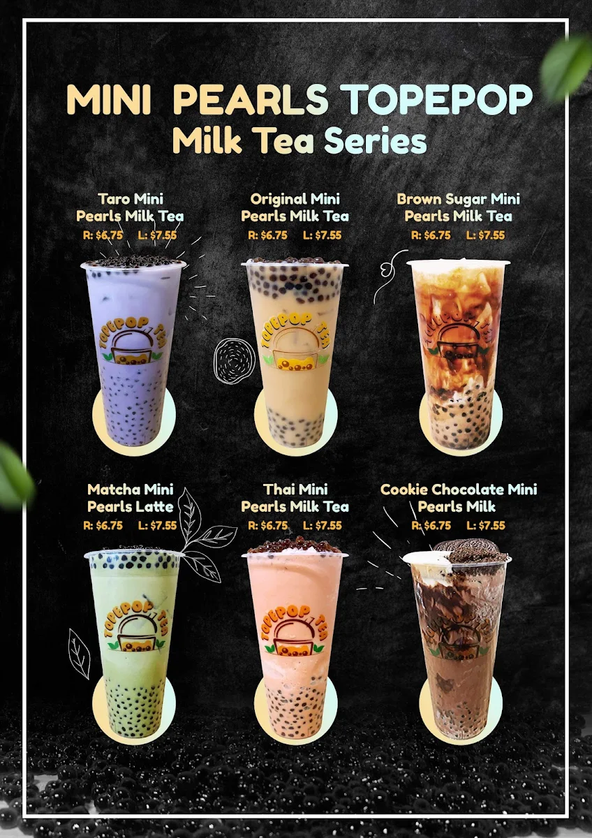 Menu, Topepop Tea