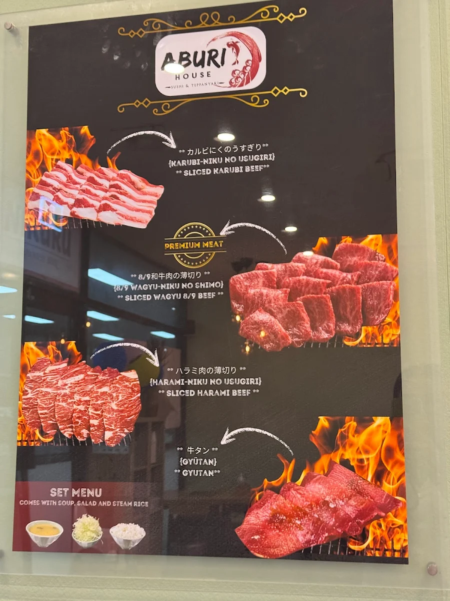 Menu, Nikuru Japanese BBQ