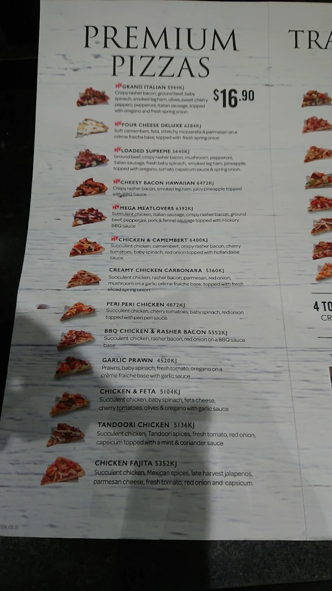 Menu, Domino's Pizza Gatton