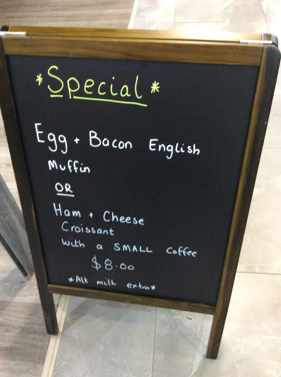 Menu, Naughty or Nice Cafe