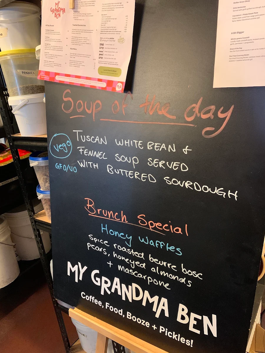 Menu, My Grandma Ben
