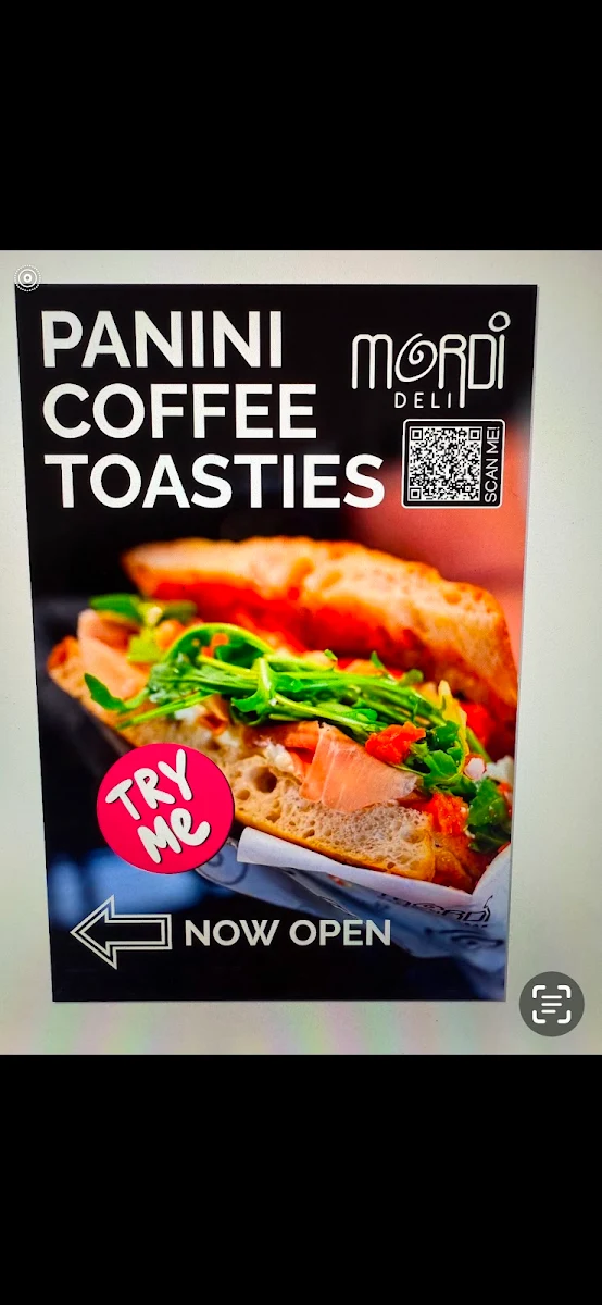 Menu, Mordi Deli Cafe Panini Bar