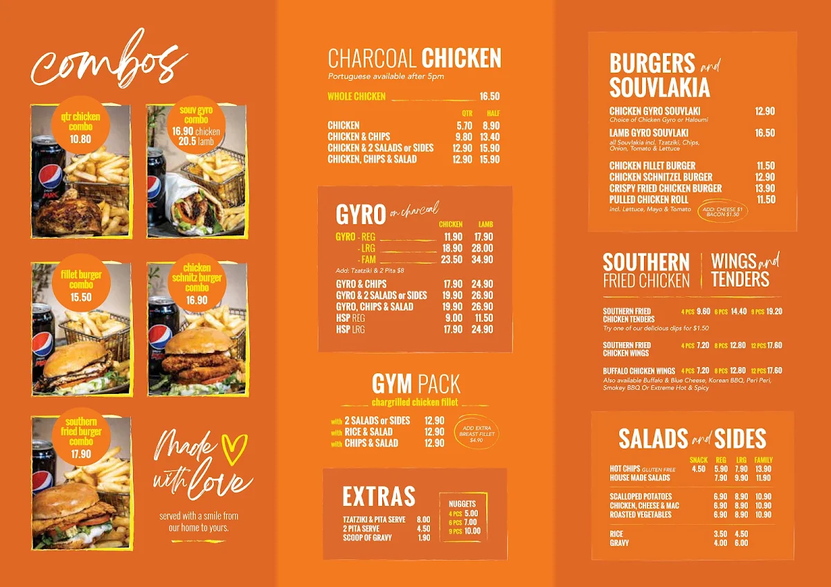 Menu, Rooster & Co