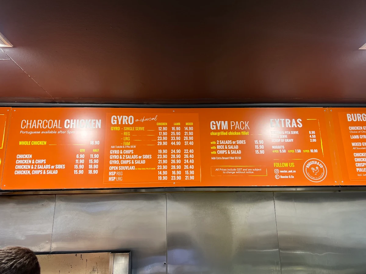 Menu, Rooster & Co
