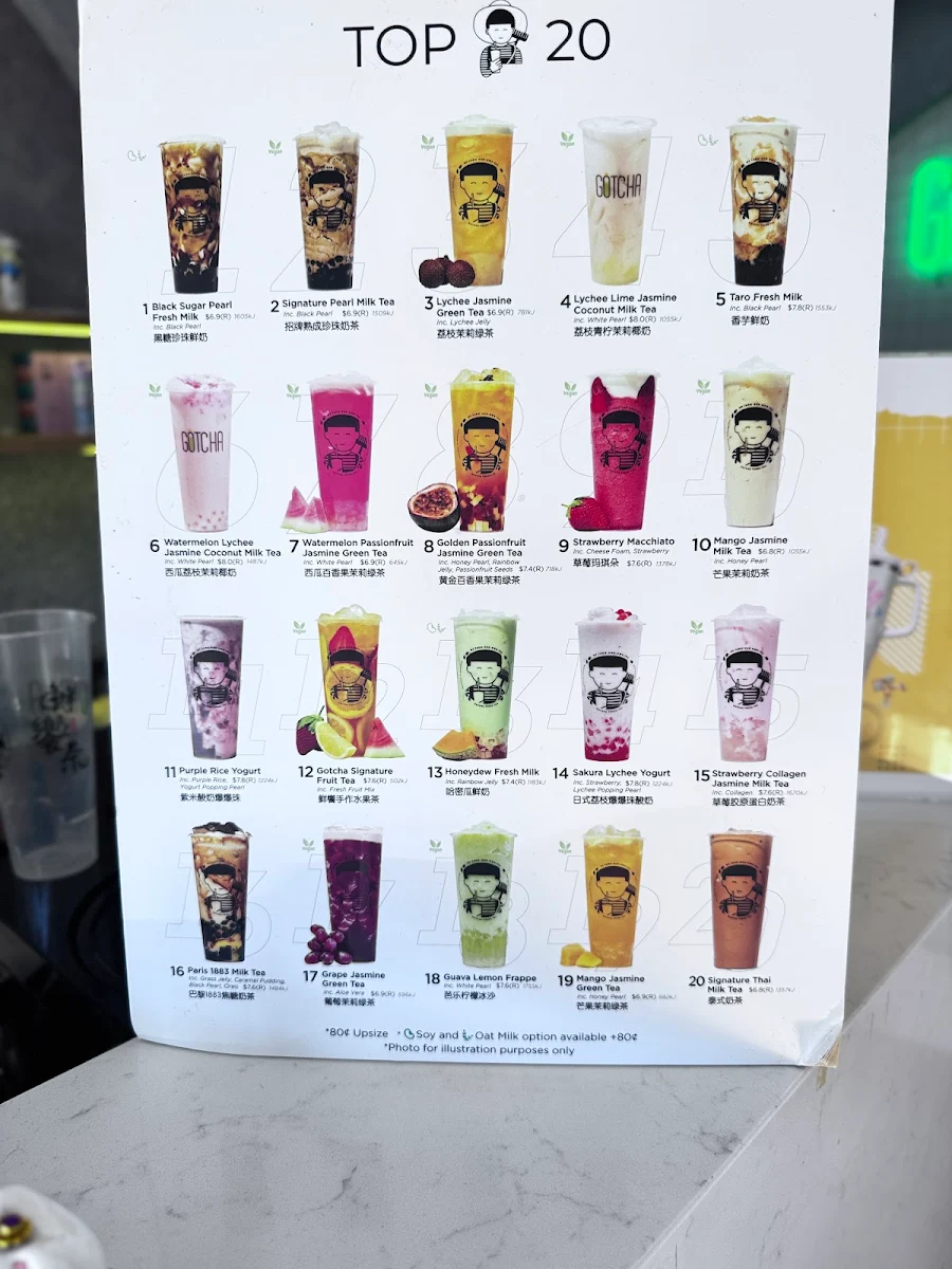 Menu, Gotcha
