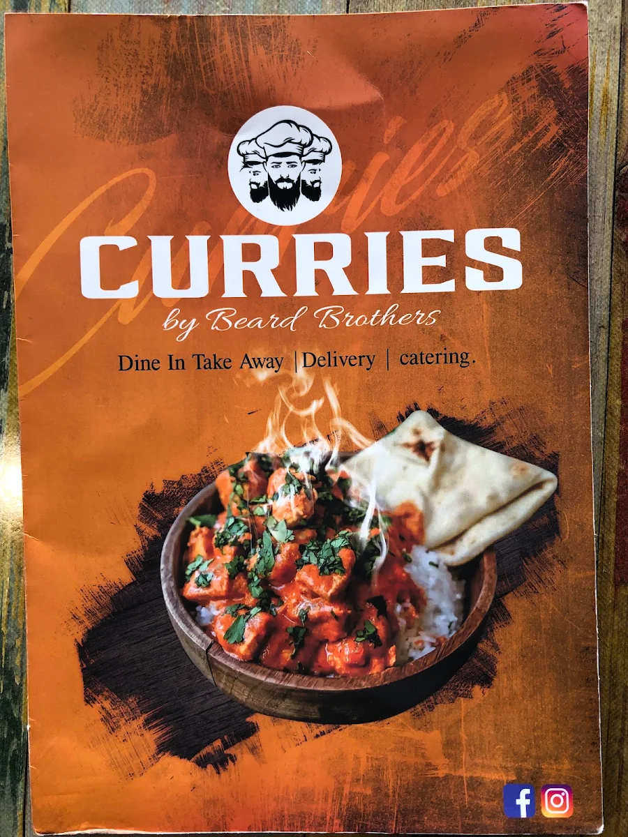 Menu, Curries by Beard Brothers Indian Restaurant