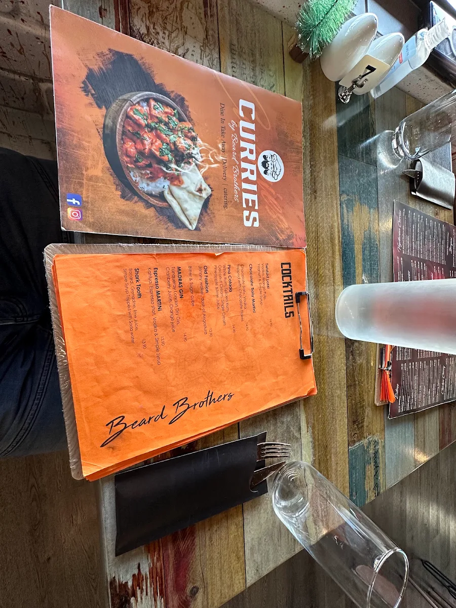 Menu, Curries by Beard Brothers Indian Restaurant