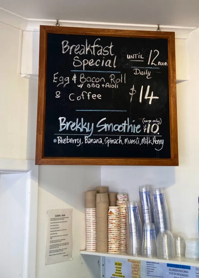 Menu, Brighton St - Takeaway