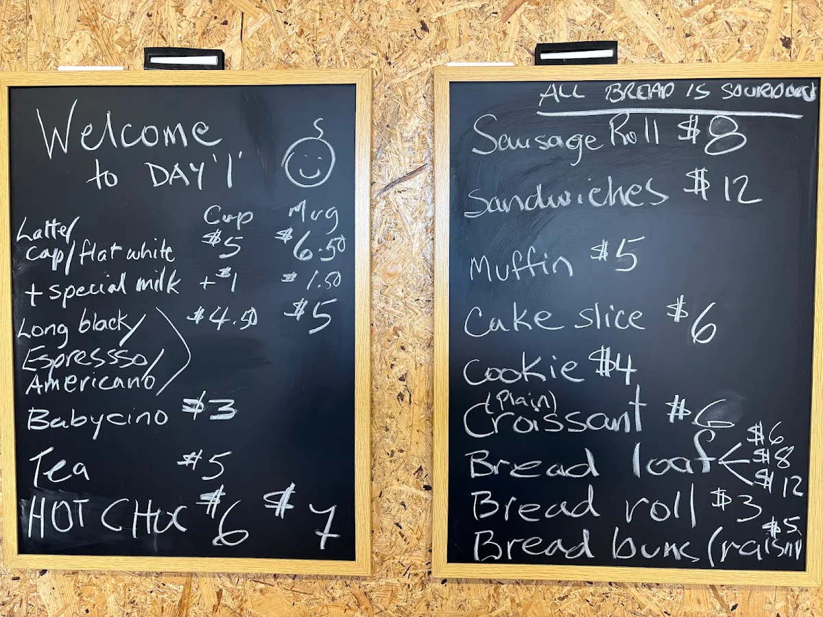 Menu, Park Street Pantry