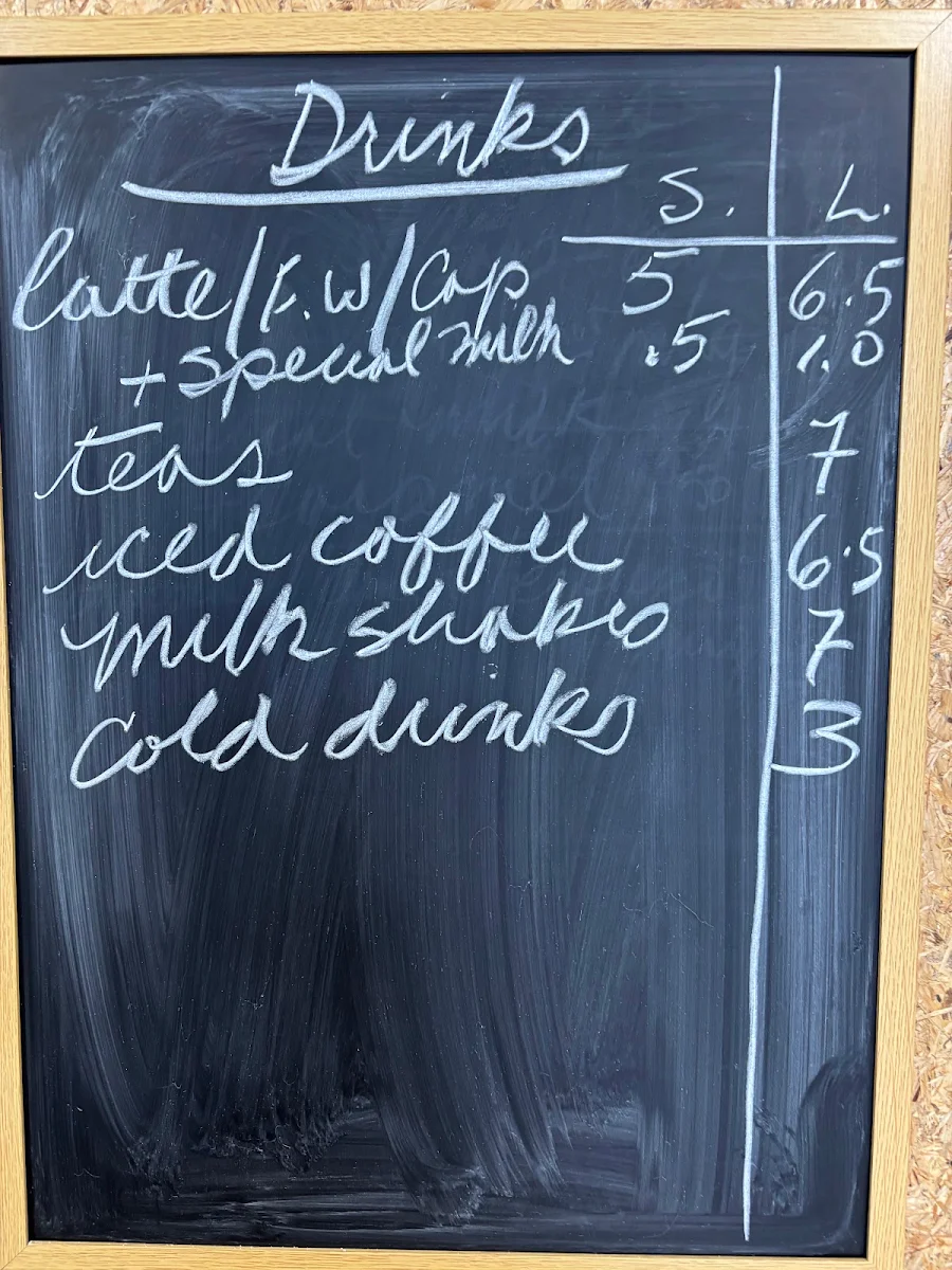 Menu, Park Street Pantry