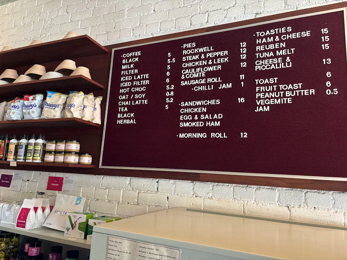 Menu, Falco Bakery - Smith St