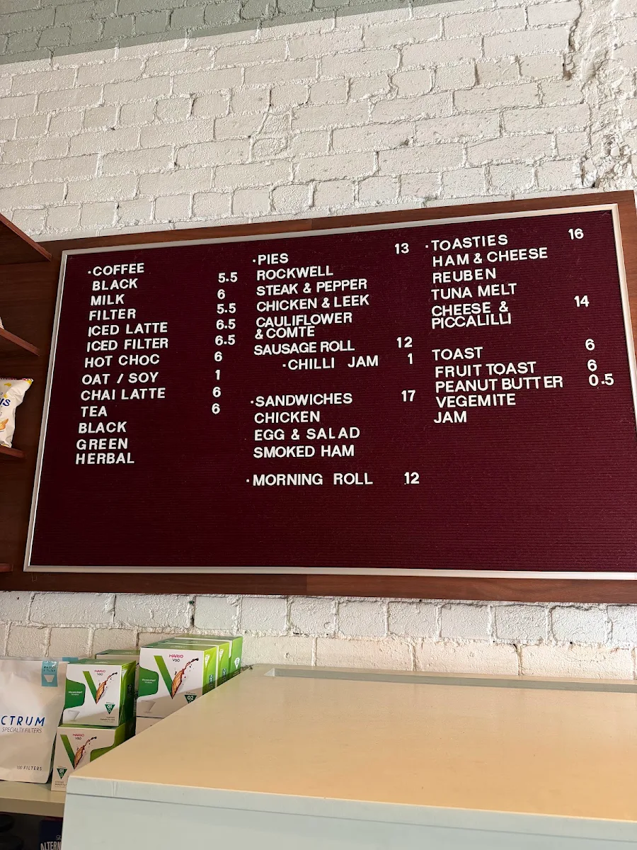 Menu, Falco Bakery - Smith St